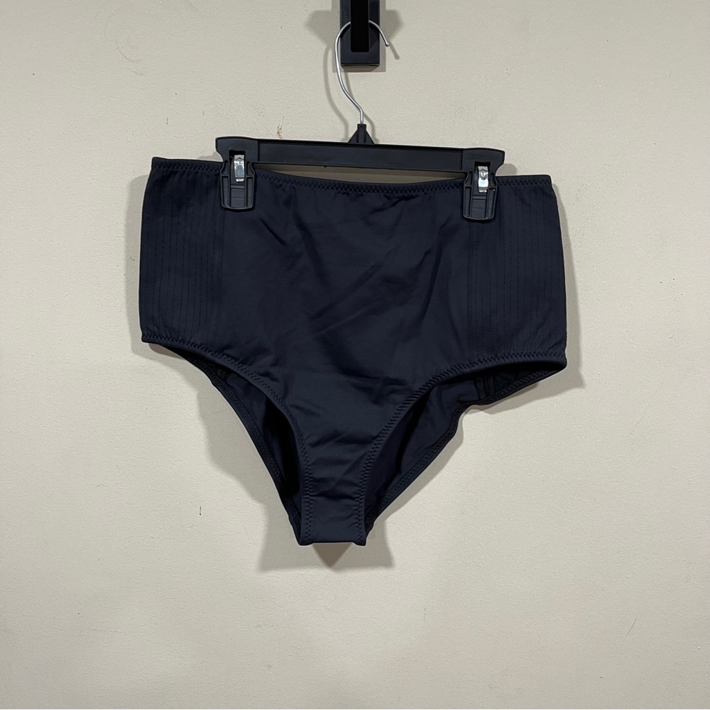 NWT Malia Mills BAMBI - SIGNATURE BLACK bikini bottoms high rise size 14 - Picture 3 of 10